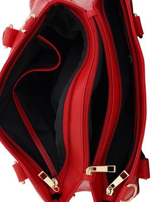 red leatherette (pu) regular handbag - 17153492 - Standard Image - 3