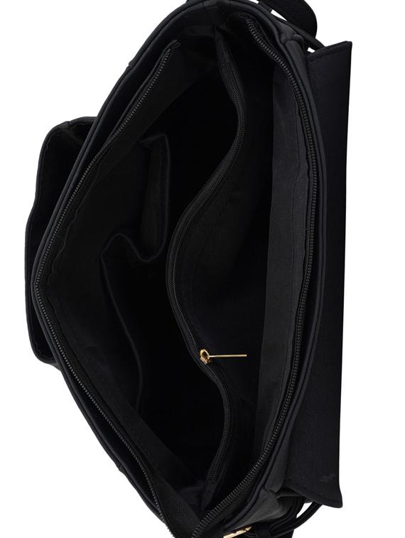 black leatherette (pu) messenger handbag - 17153493 - Zoom Image - 3