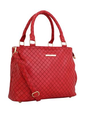 red leatherette (pu) regular handbag - 17153509 - Standard Image - 4