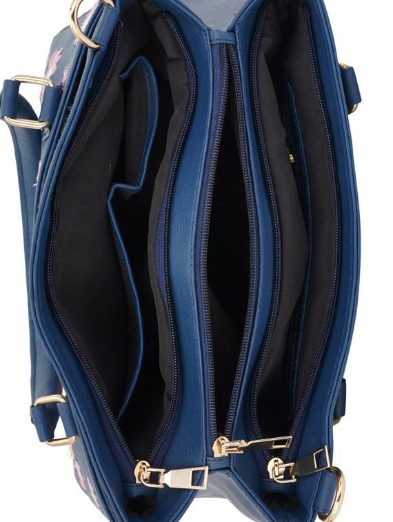blue leatherette (pu) regular handbag - 17153526 - Zoom Image - 3
