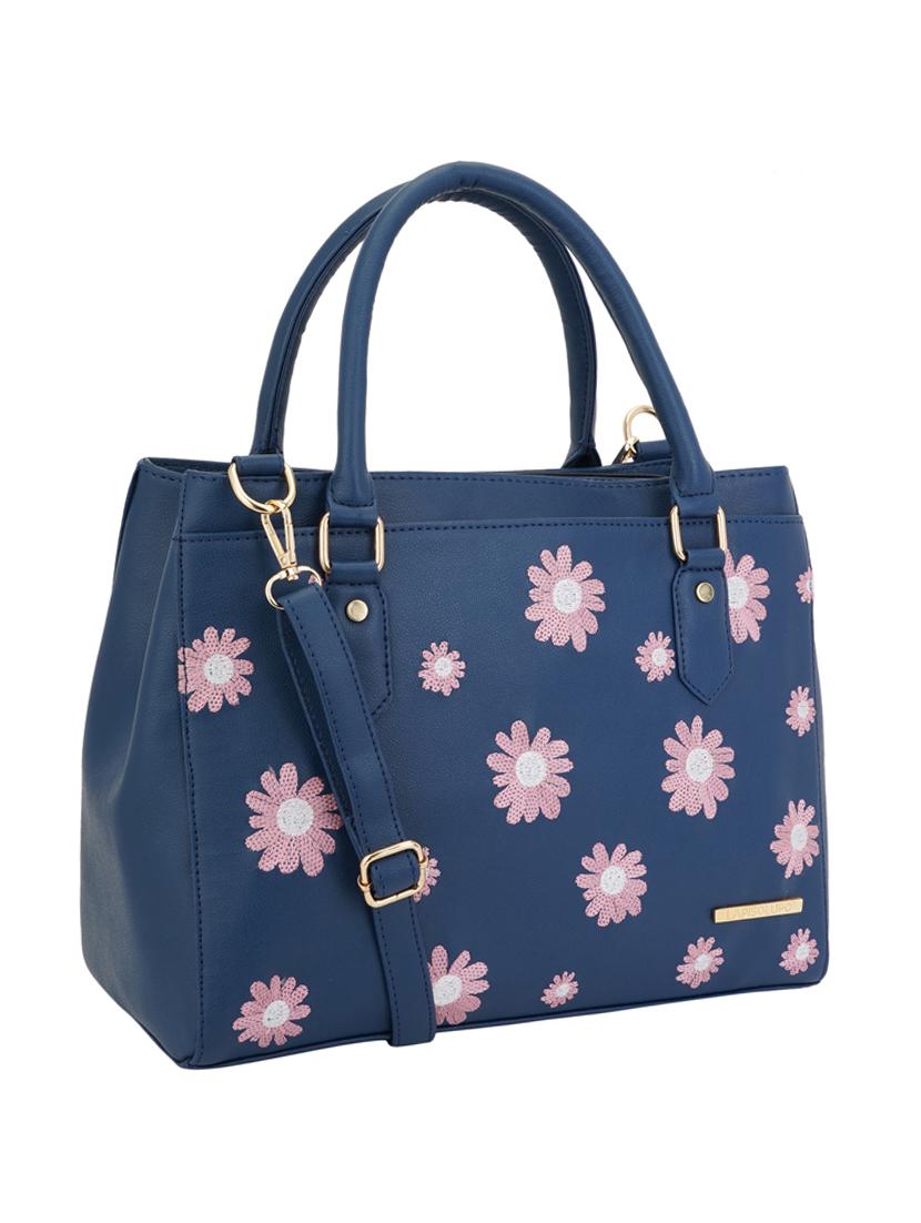 blue leatherette (pu) regular handbag - 17153526 - Zoom Image - 4
