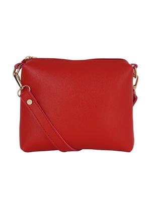 red leatherette (pu) combo handbag - 17153533 - Standard Image - 6