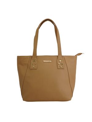 tan leatherette (pu) combo handbag - 17153560 - Standard Image - 4