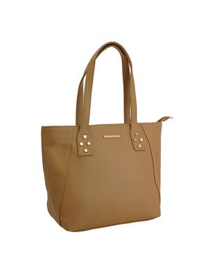 tan leatherette (pu) combo handbag - 17153560 - Standard Image - 5