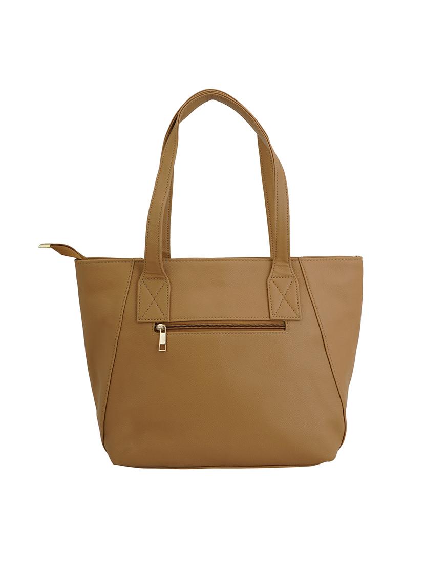 tan leatherette (pu) combo handbag - 17153560 - Zoom Image - 2