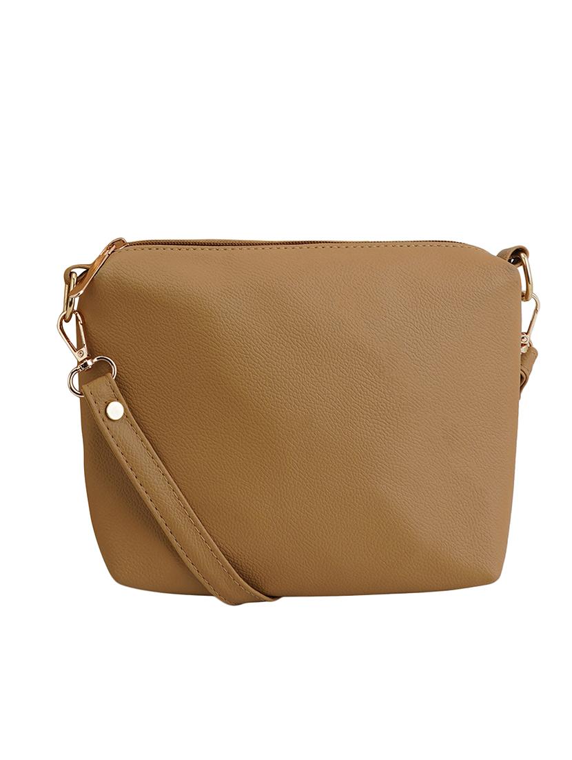 tan leatherette (pu) combo handbag - 17153560 - Zoom Image - 6