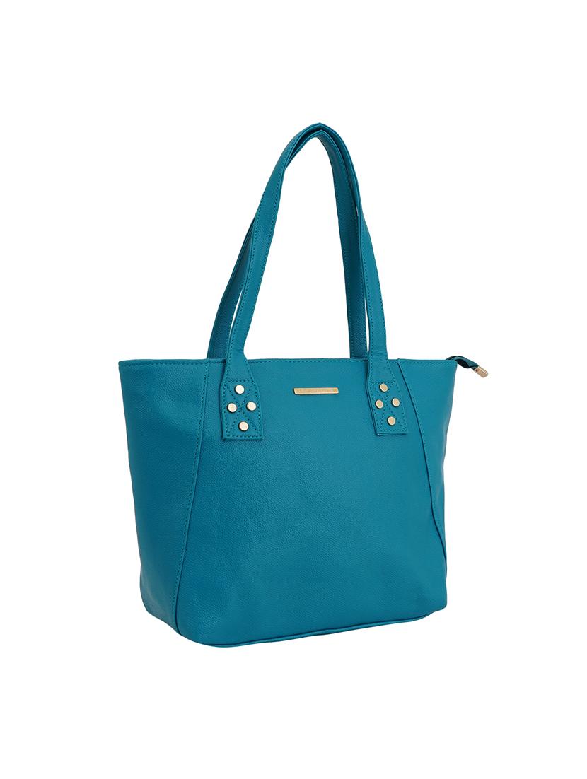 blue leatherette (pu) combo handbag - 17153562 - Zoom Image - 5