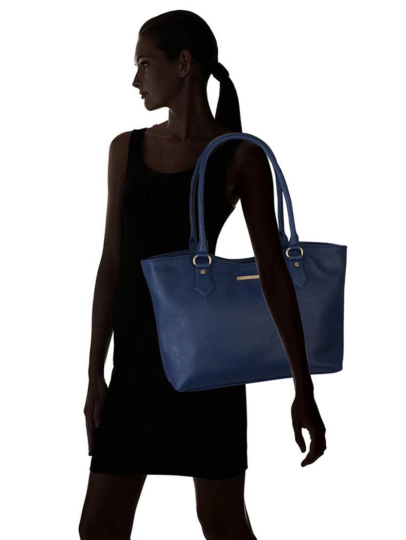 blue leatherette (pu) regular handbag - 17153564 - Zoom Image - 5