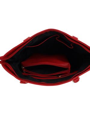 red leatherette (pu) combo handbag - 17153569 - Standard Image - 3