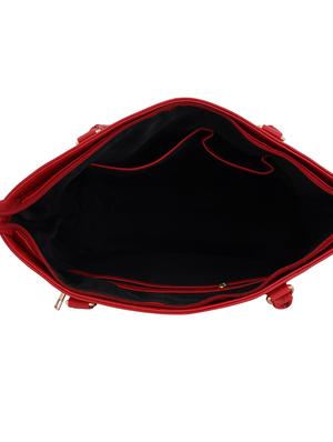 red leatherette (pu) combo handbag - 17153569 - Standard Image - 4