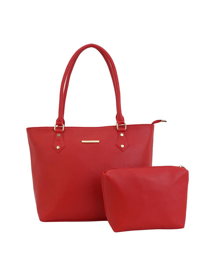 red leatherette (pu) combo handbag - 17153569 - Zoom Image - 1