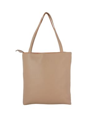 beige leatherette (pu) combo tote - 17153581 - Standard Image - 2