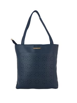 blue leatherette (pu) combo tote - 17153582 - Standard Image - 4