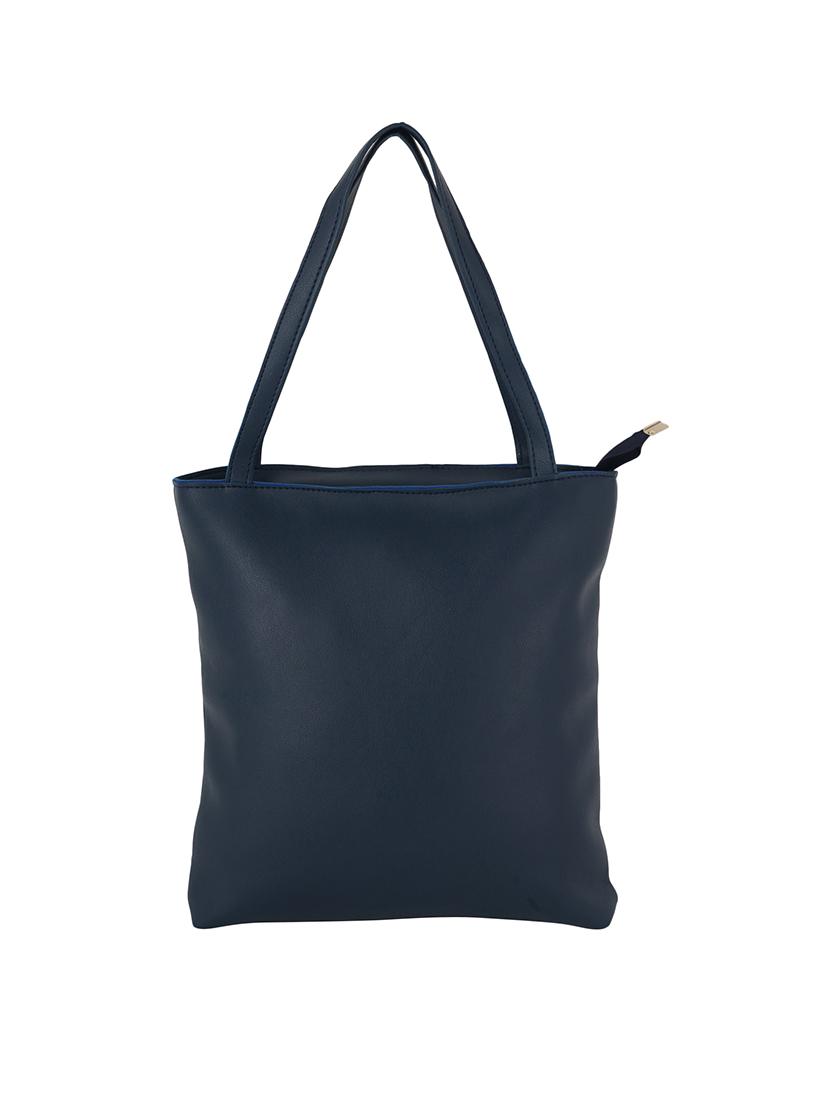 blue leatherette (pu) combo tote - 17153582 - Zoom Image - 2