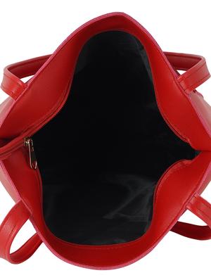 red leatherette (pu) combo tote - 17153583 - Standard Image - 3