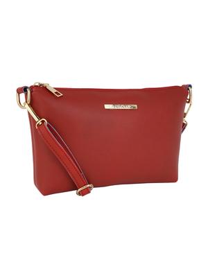 red leatherette (pu) regular sling bag - 17153599 - Standard Image - 4