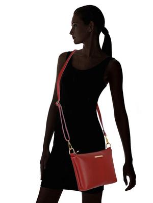 red leatherette (pu) regular sling bag - 17153599 - Standard Image - 5