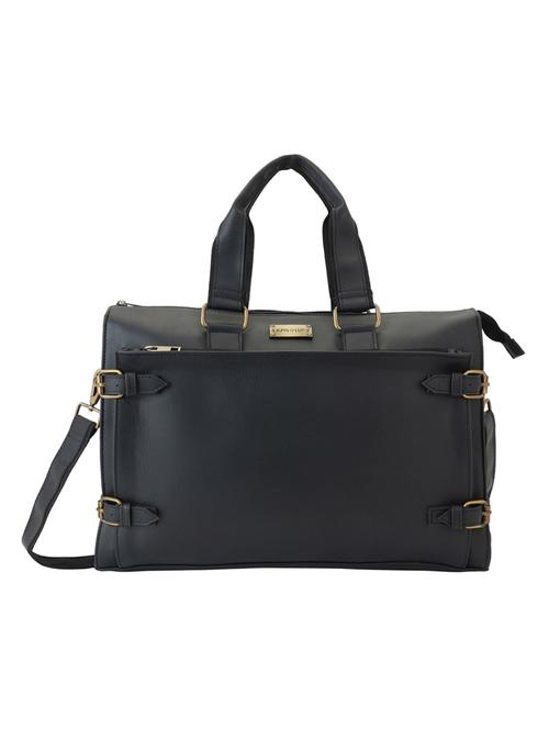 black leatherette (pu) regular laptop bag - 17153619 - Standard Image - 1