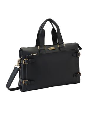 black leatherette (pu) regular laptop bag - 17153619 - Standard Image - 4