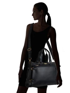 black leatherette (pu) regular laptop bag - 17153619 - Standard Image - 5