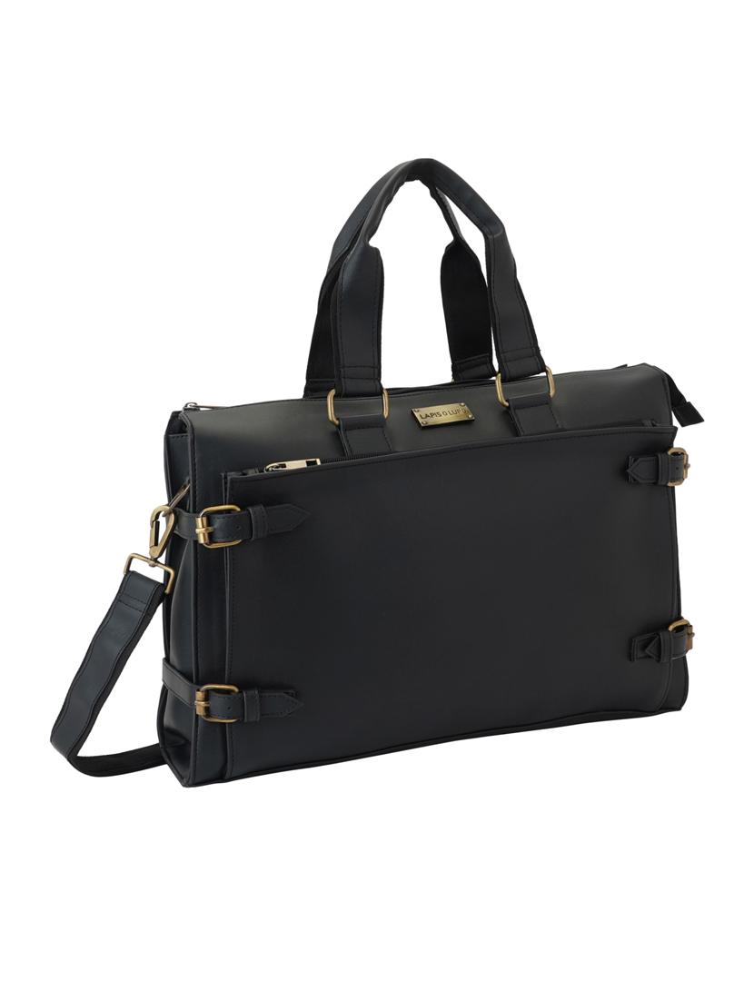 black leatherette (pu) regular laptop bag - 17153619 - Zoom Image - 4