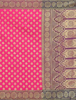 self design woven saree with blouse - 17153697 - Standard Image - 4