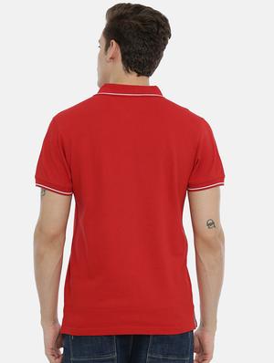 red solid polo t-shirt - 17153807 - Standard Image - 3