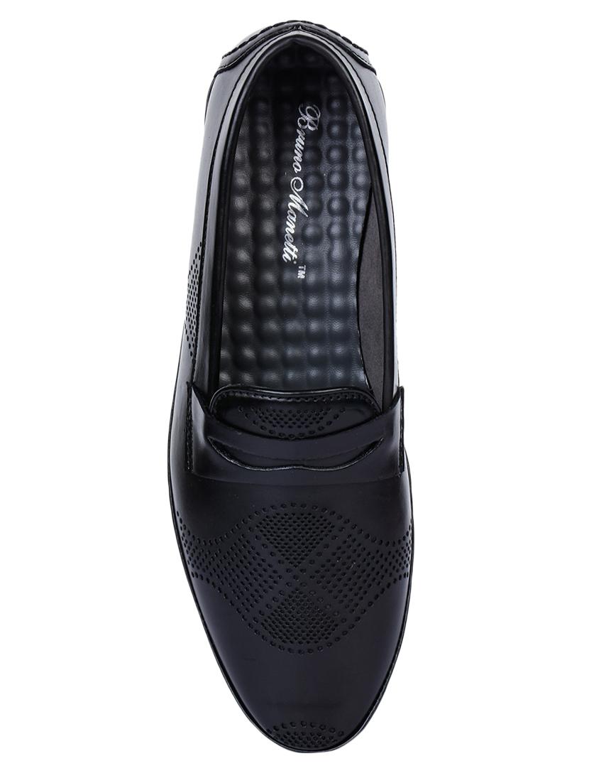 black synthetic slip on loafers - 17153874 - Zoom Image - 4