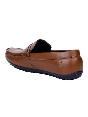 tan synthetic slip on loafers - 17153896 - Standard Image - 3