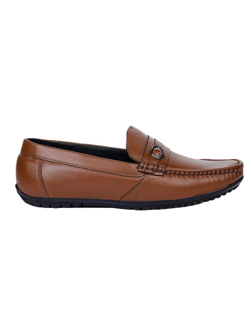 tan synthetic slip on loafers - 17153896 - Zoom Image - 2