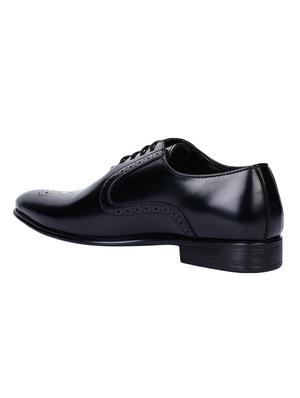 black faux leather laceup derbies - 17153904 - Standard Image - 3