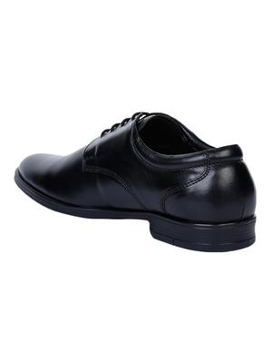 black faux leather laceup derbies - 17153915 - Standard Image - 3