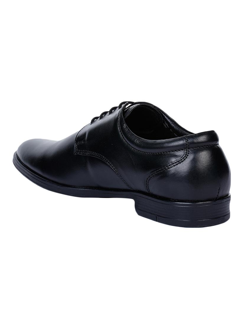 black faux leather laceup derbies - 17153915 - Zoom Image - 3