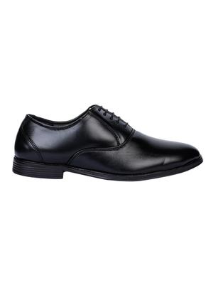 black faux leather laceup derbies - 17153925 - Standard Image - 2