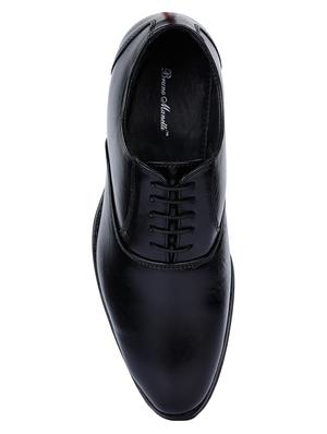 black faux leather laceup derbies - 17153925 - Standard Image - 4