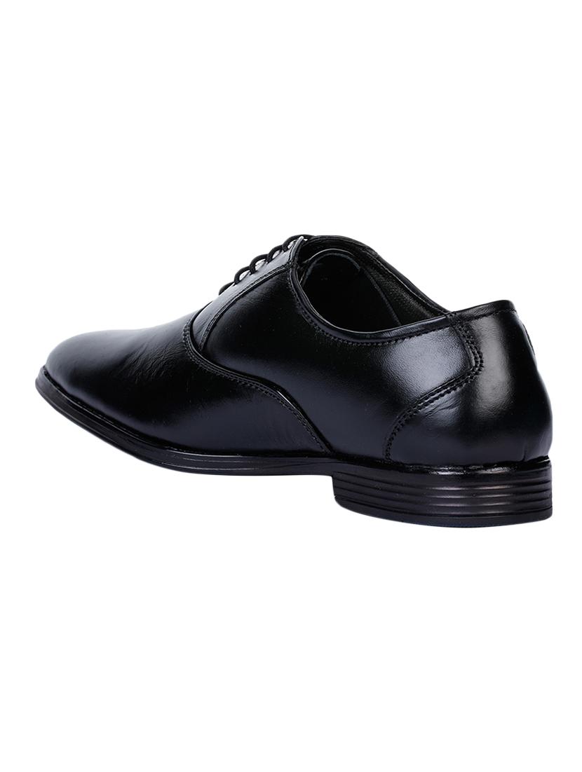 black faux leather laceup derbies - 17153925 - Zoom Image - 3