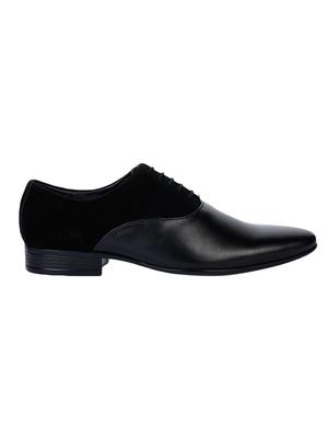 black leather laceup derbies - 17153940 - Standard Image - 2