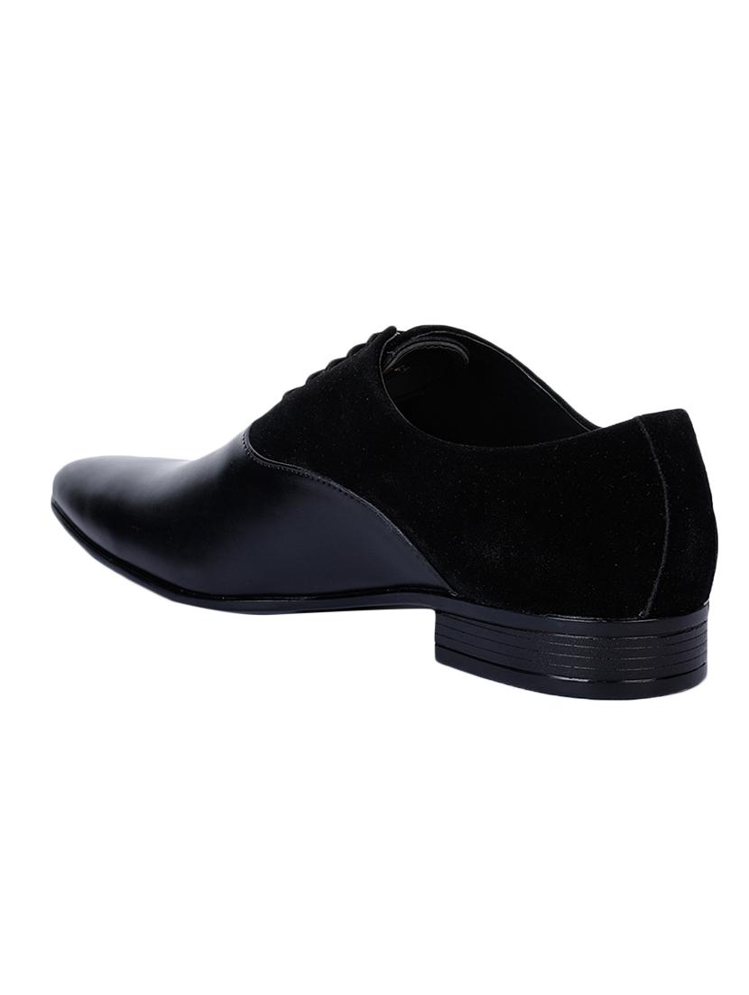 black leather laceup derbies - 17153940 - Zoom Image - 3