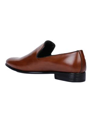brown faux leather slip on ons - 17153945 - Standard Image - 3