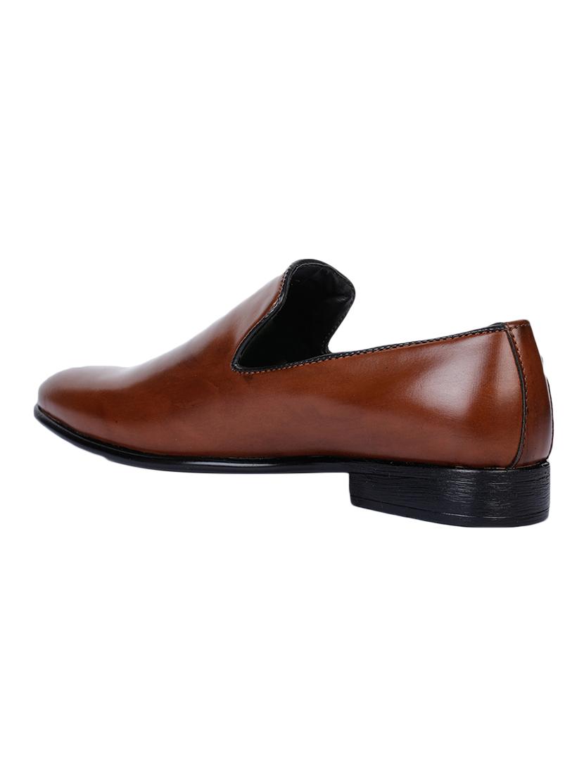 brown faux leather slip on ons - 17153945 - Zoom Image - 3