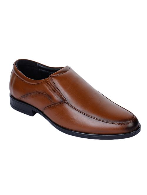 tan leather slip on ons - 17153954 - Standard Image - 1