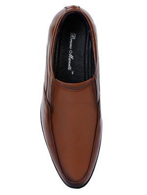 tan leather slip on ons - 17153954 - Standard Image - 4