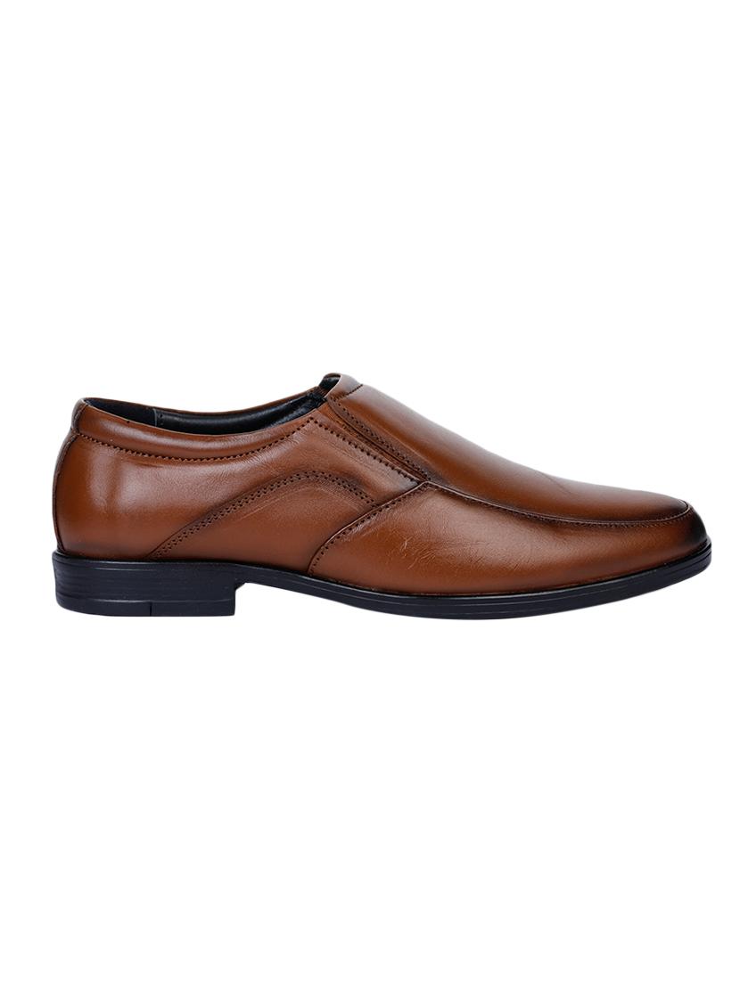 tan leather slip on ons - 17153954 - Zoom Image - 2