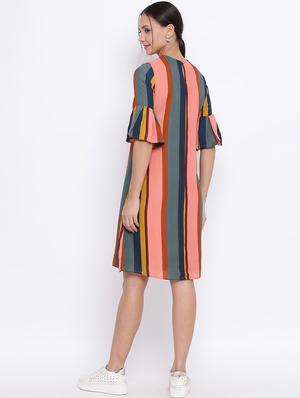 bell sleeves striped dress - 17154092 - Standard Image - 3