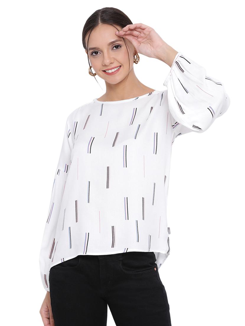 round neck printed top - 17154098 - Zoom Image - 1