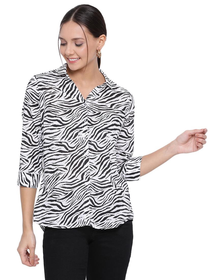 curved hem animal shirt - 17154114 - Zoom Image - 1