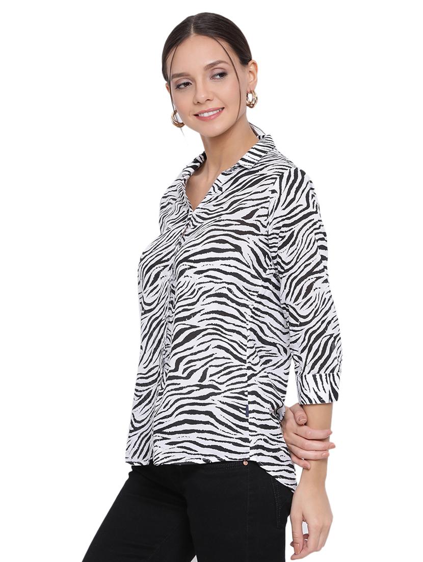 curved hem animal shirt - 17154114 - Zoom Image - 2