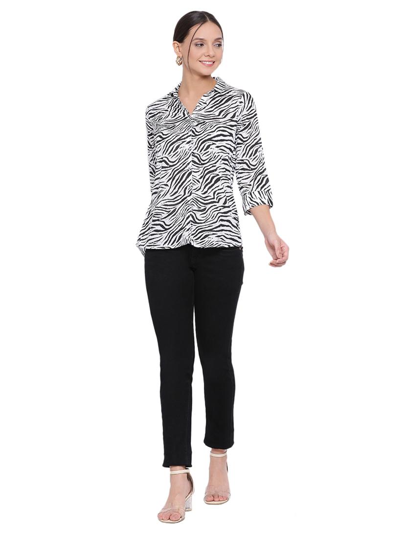 curved hem animal shirt - 17154114 - Zoom Image - 4