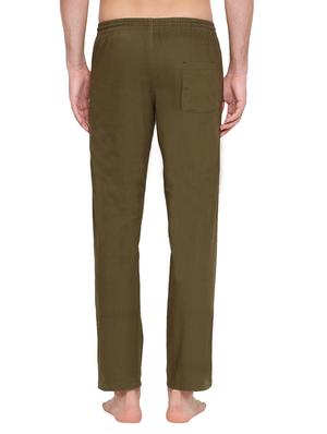 olive green solid pyjama - 17154148 - Standard Image - 3
