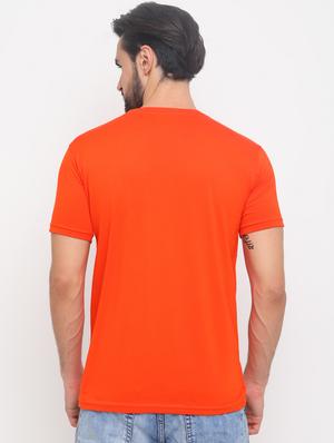 orange typographic front print t-shirt - 17154412 - Standard Image - 3
